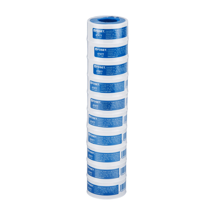 Cinta sella roscas 3/4' x 7 m, uso general, Foset 47477