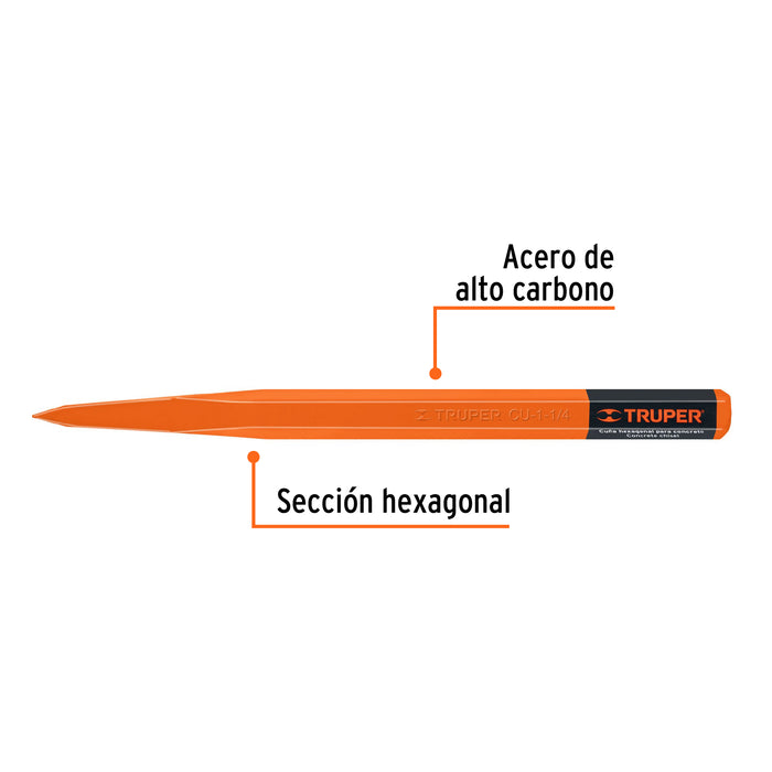 Cuña para concreto de 1', Truper 13056 CU-1