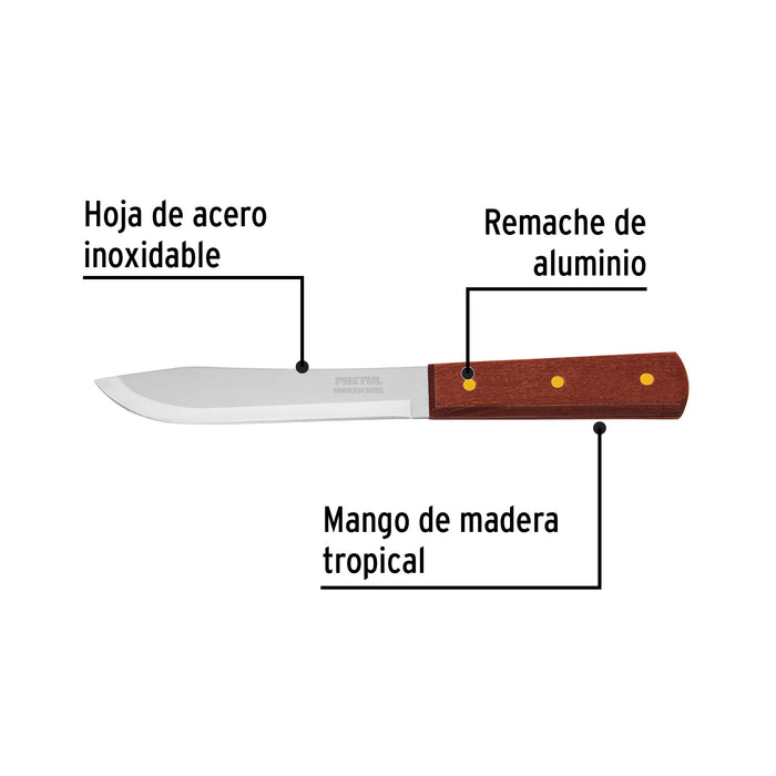 Cuchillo cebollero 6' mango de madera, Pretul 23076