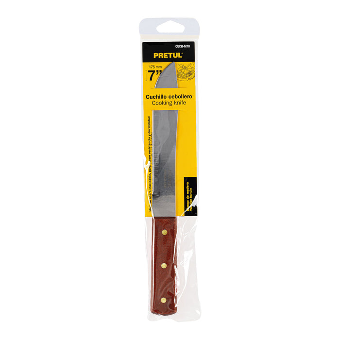 Cuchillo cebollero 7' mango de madera, Pretul 23077