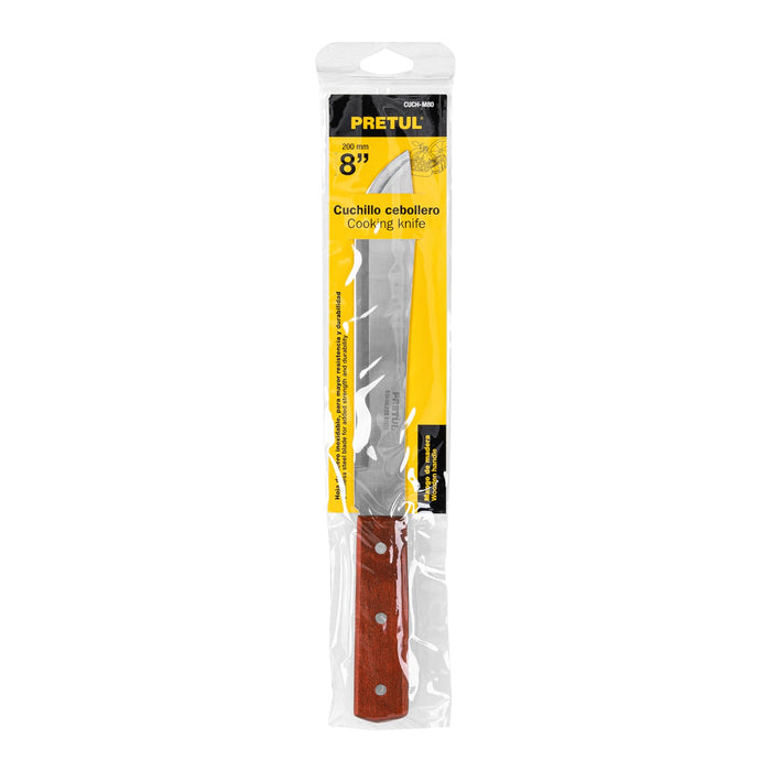 Cuchillo cebollero 8' mango de madera, Pretul 23078