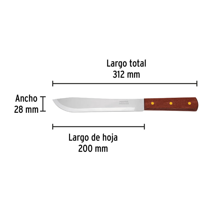 Cuchillo cebollero 8' mango de madera, Pretul 23078