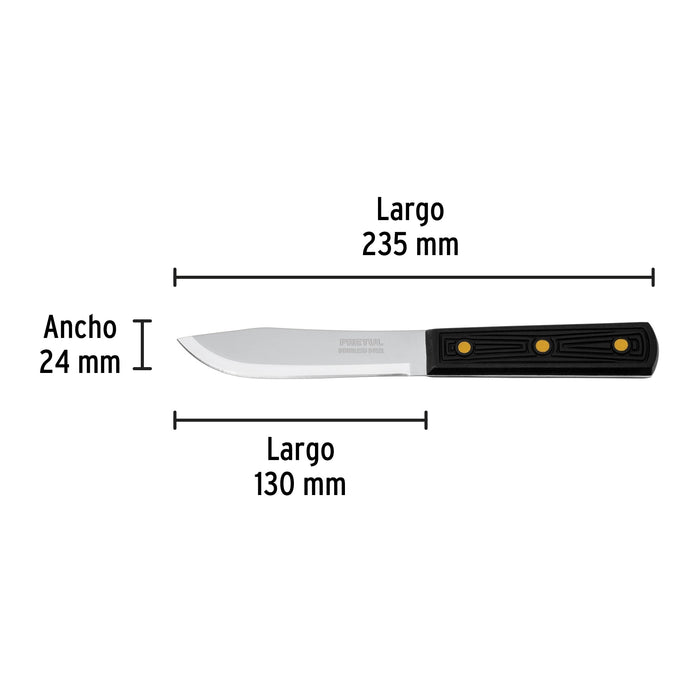 Cuchillo cebollero 5' mango de polipropileno, Pretul 23084 CUCH-P50