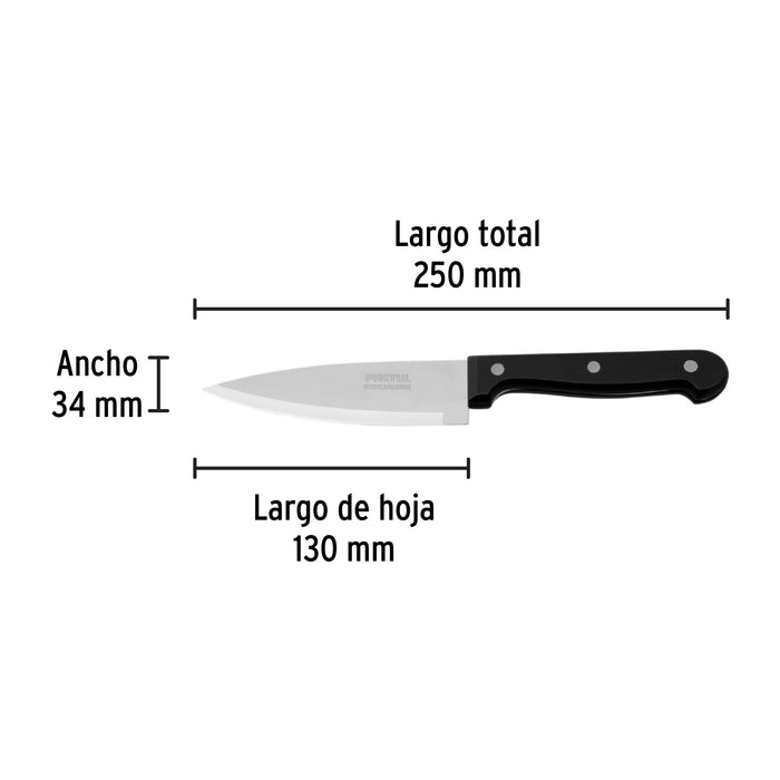 Cuchillo de chef 5' mango de polipropileno, Pretul 23088