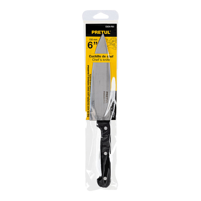 Cuchillo de chef 6' mango de polipropileno, Pretul 23089