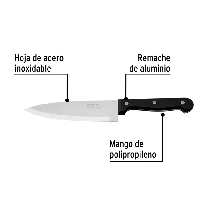 Cuchillo de chef 6' mango de polipropileno, Pretul 23089