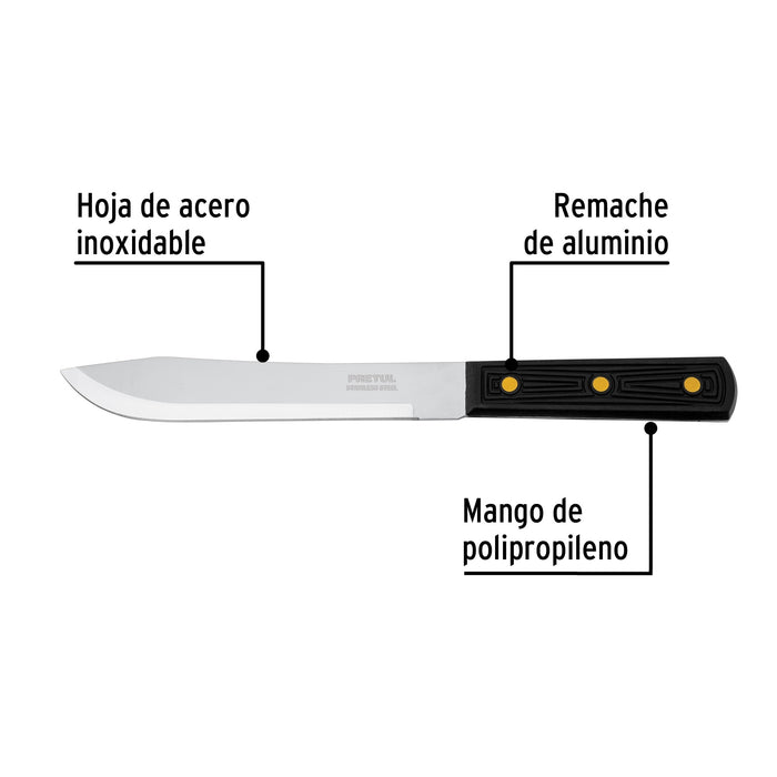 Cuchillo cebollero 7' mango de polipropileno, Pretul 23086