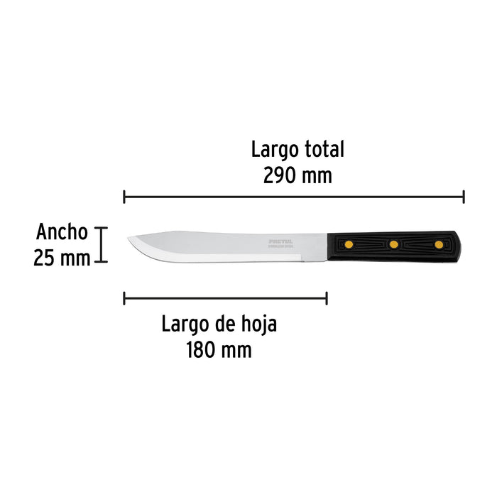 Cuchillo cebollero 7' mango de polipropileno, Pretul 23086