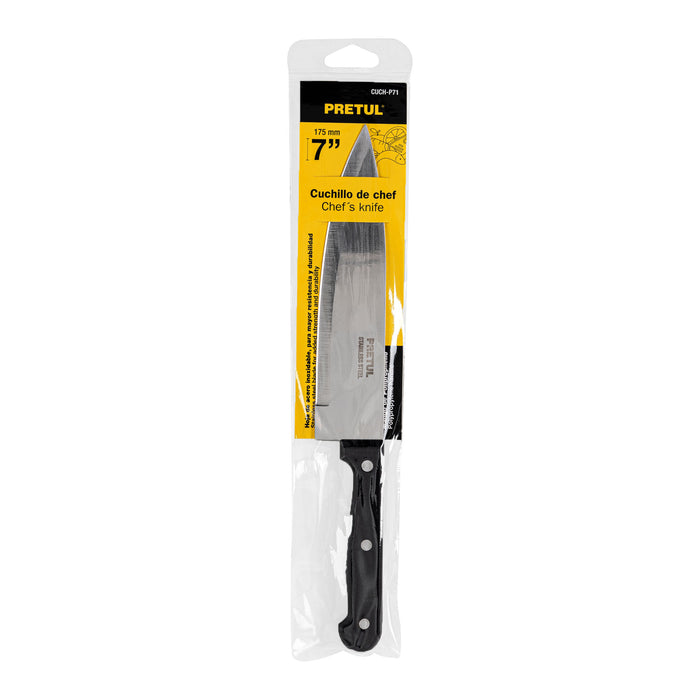 Cuchillo de chef 7' mango de polipropileno, Pretul 23090
