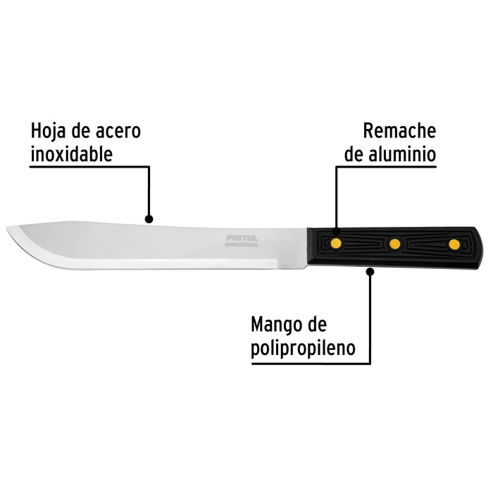 Cuchillo cebollero 8' mango de polipropileno, Pretul 23087