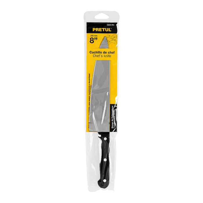 Cuchillo de chef 8' mango de polipropileno, Pretul 23091 CUCH-P81
