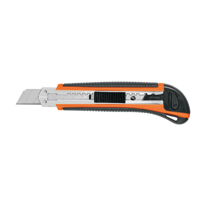 Cutter 18 mm profesional con alma metálica y grip, Truper 16977 CUT-6X