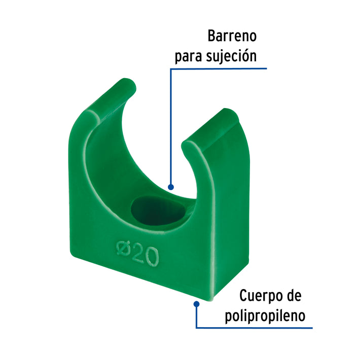 Abrazadera PPR,  1/2', tipo U, Foset 46795 CV-101
