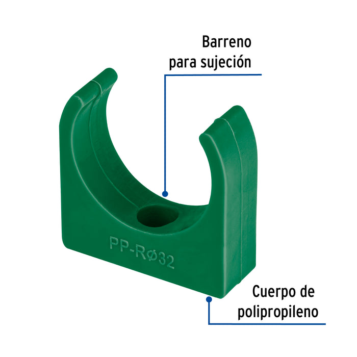 Abrazadera PPR,  1', tipo U, Foset 46797 CV-103