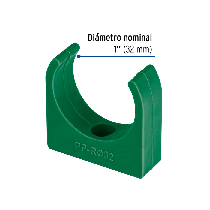 Abrazadera PPR,  1', tipo U, Foset 46797 CV-103