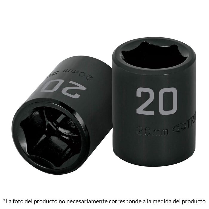 Dado cuadro 1/2' de impacto 6 puntas de 10 mm, Truper 12410 D-7410-M