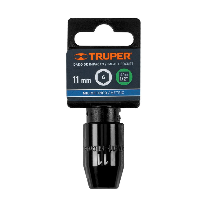 Dado cuadro 1/2' de impacto 6 puntas de 11 mm, Truper 12411 D-7411-M