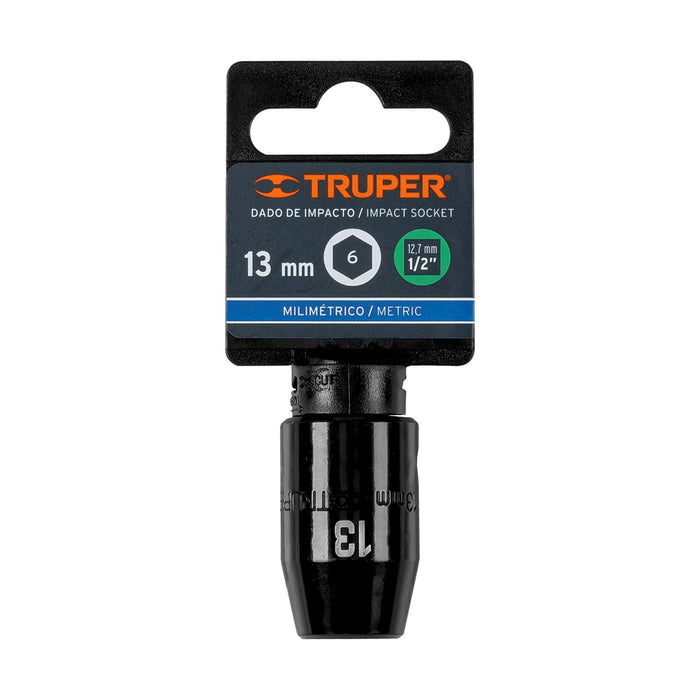 Dado cuadro 1/2' de impacto 6 puntas de 13 mm, Truper 12413 D-7413-M