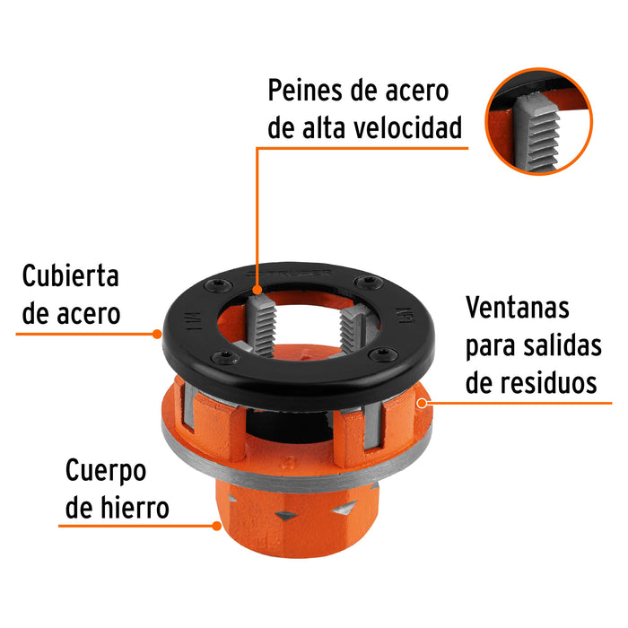 Dado 1-1/4' para tarrajas TA-850 y TA-851, Truper Código: 13080