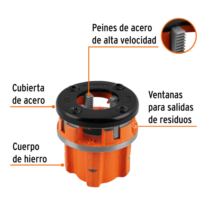 Dado 3/4' para tarrajas TA-850 y TA-851, Truper Código: 13076