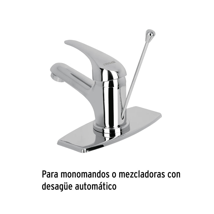 Contra p/lavabo c/rebosadero y sist automático, cromo, 1-1/4 49441