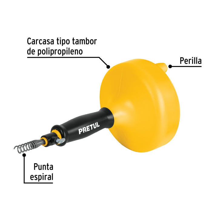 Destapacaños de 4.5 m manual, Pretul 22880 DECA-15P
