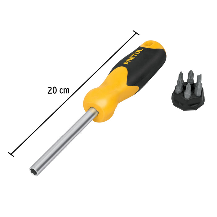 Desarmador con 6 puntas, Pretul 21372 DES-6P