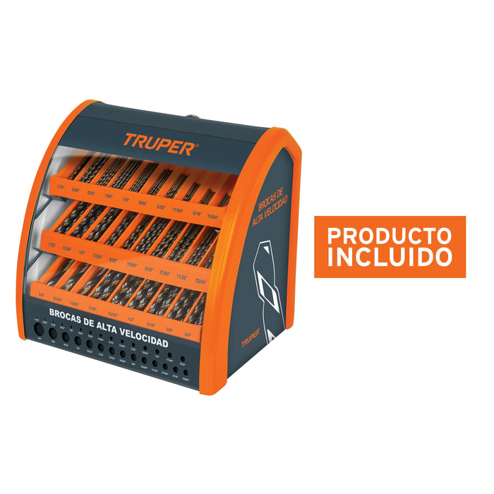 Despachador 29 compartimentos para brocas HSS con producto 55956 DESP-BAV-GR-C