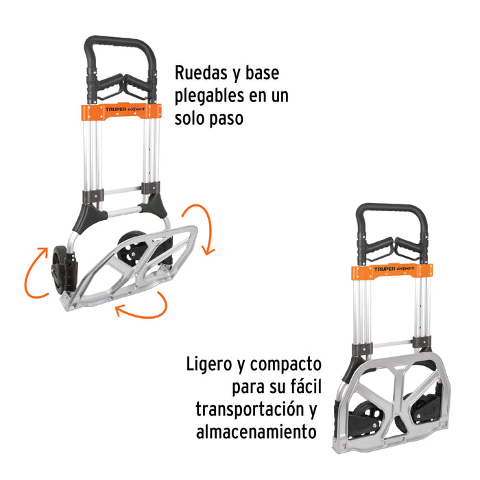 Diablo de carga de 200 kg, ruedas sólidas, balero sencillo 44476 DIA-200