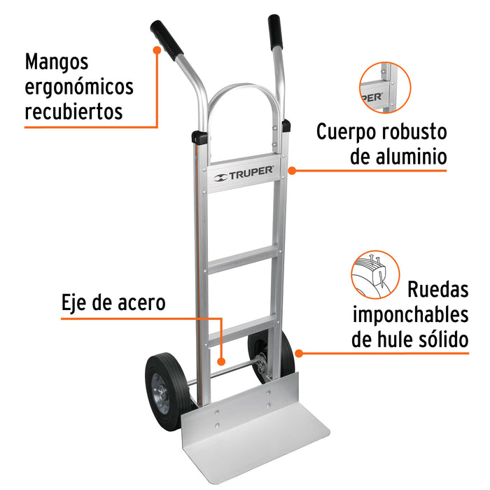 Diablo de carga de aluminio 300 kg ruedas imponchables 17245 DIA-300A