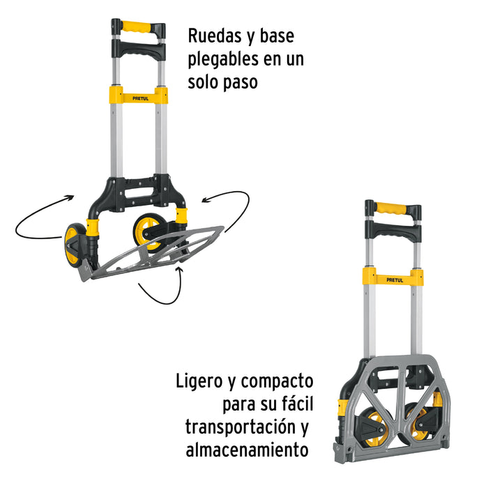 Diablo de carga, plegable, acero, 60 kg, Pretul 26029 DIA-60P