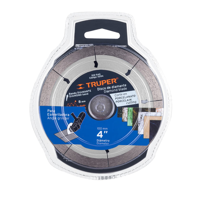 Disco de diamante de 4' x 1.3 mm corte de porcelanato 15194 DID-540