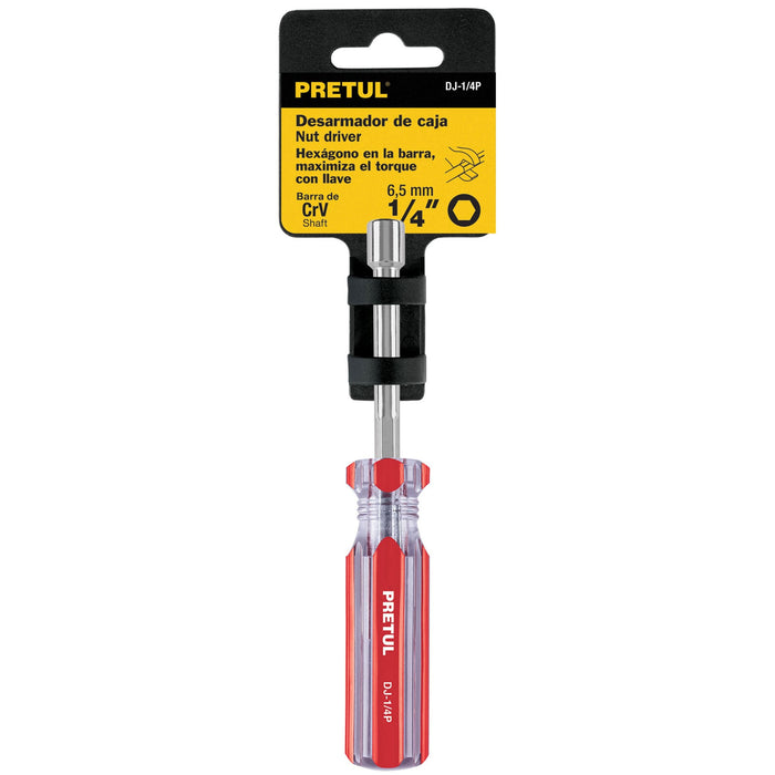 Desarmador de caja 1/4' mango de PVC, Pretul Código: 29989