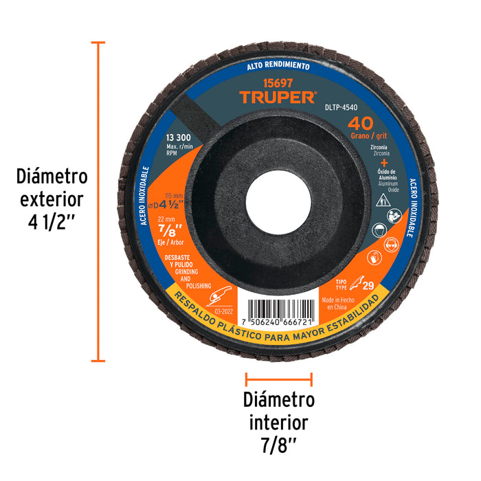 Talacho-pico 4 lb sin mango, Truper 102505 TP-4