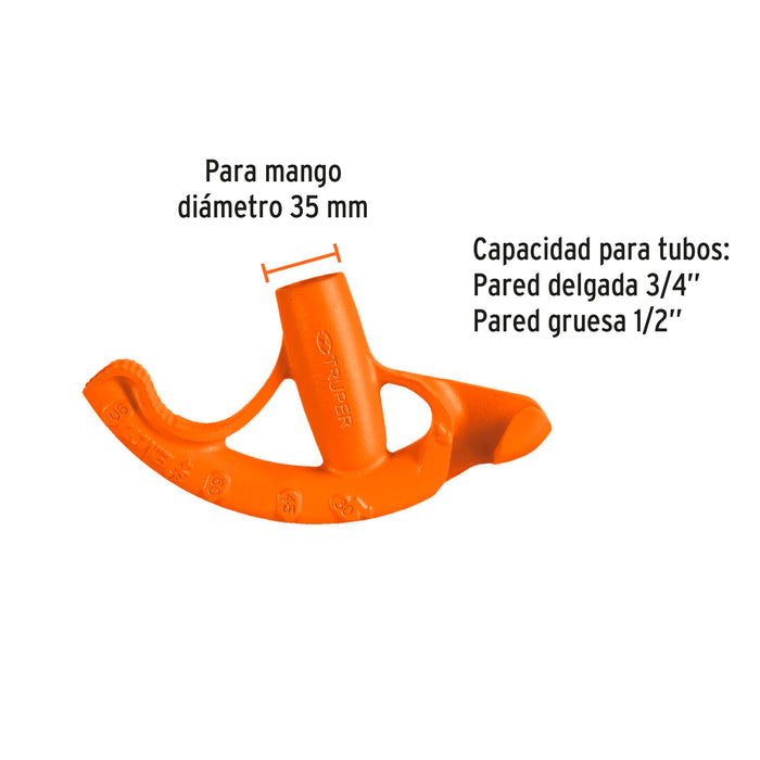Doblador de tubo conduit 1/2', Truper 12845 DOTU-50