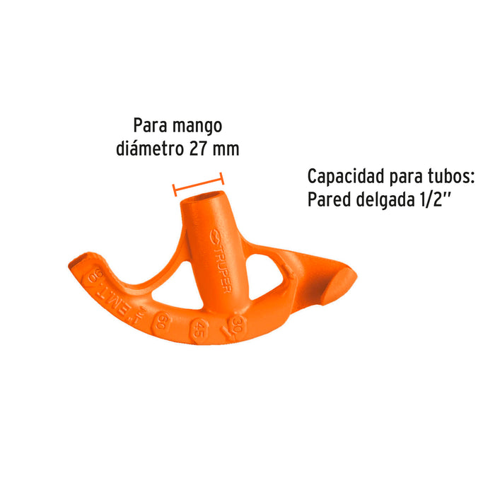 Doblador de tubo conduit 1/2', Truper 12845 DOTU-50