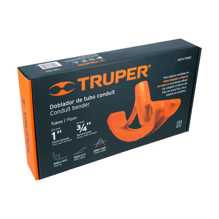 Doblador de tubo conduit 1', Truper 12847 DOTU-75100