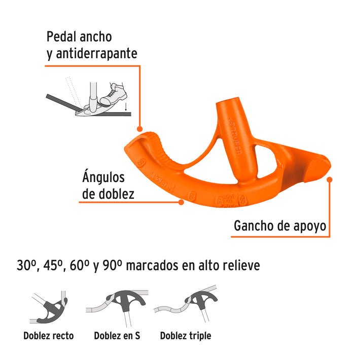 Doblador de tubo conduit 1', Truper 12847 DOTU-75100
