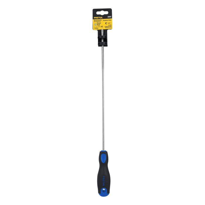 Desarmador de cruz 1/4' x 12' mango Comfort Grip, Pretul 28087