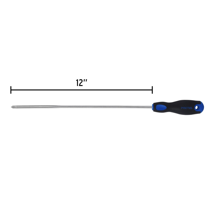 Desarmador de cruz 1/4' x 12' mango Comfort Grip, Pretul 28087
