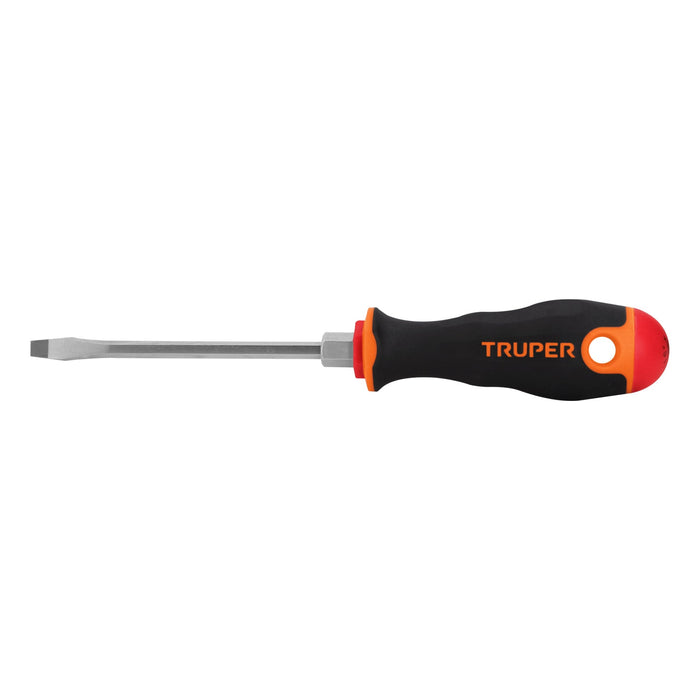 Desarmador plano 3/16' x 4' mango Comfort Grip, Truper Código: 13992