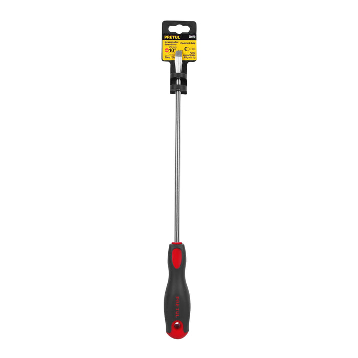 Desarmador plano 5/16' x 10' mango Comfort Grip, Pretul 28079
