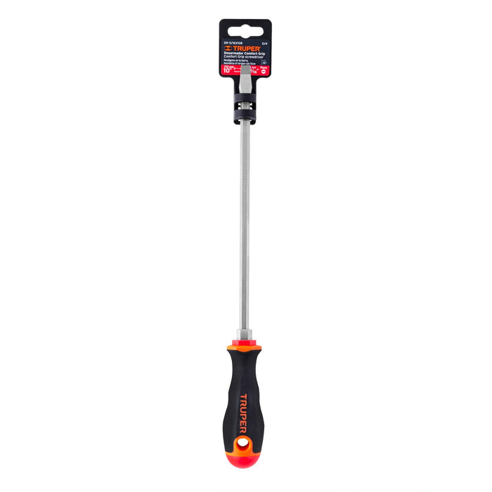 Desarmador plano 5/16' x 10' mango Comfort Grip, Truper Código: 18546