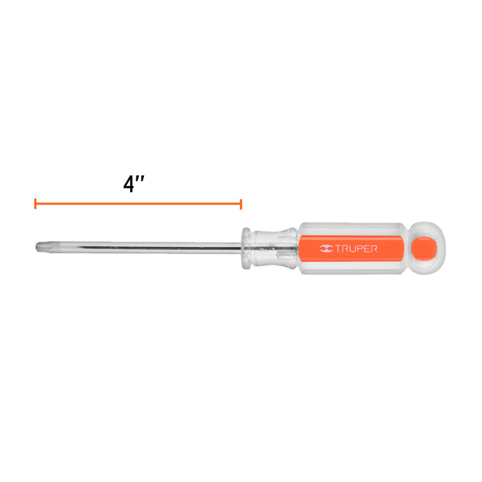 Desarmador punta Torx T 27 mango de acetato, Truper 15105 DT-27