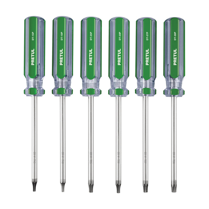 Juego de 6 desarmadores Torx mango de PVC, Pretul 27192 DT-6P