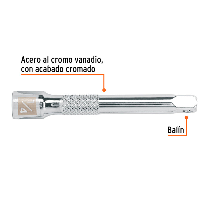Extensión de 3' para matraca, cuadro 1/4', Truper 13218 E-4760
