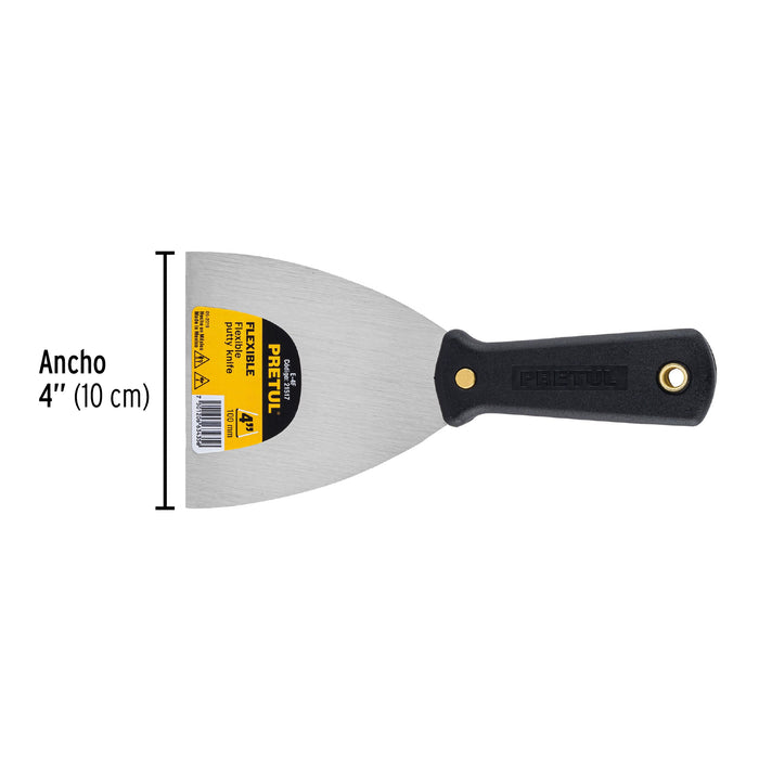 Espátula flexible 4' con mango de plástico, Pretul 21517 E-4F