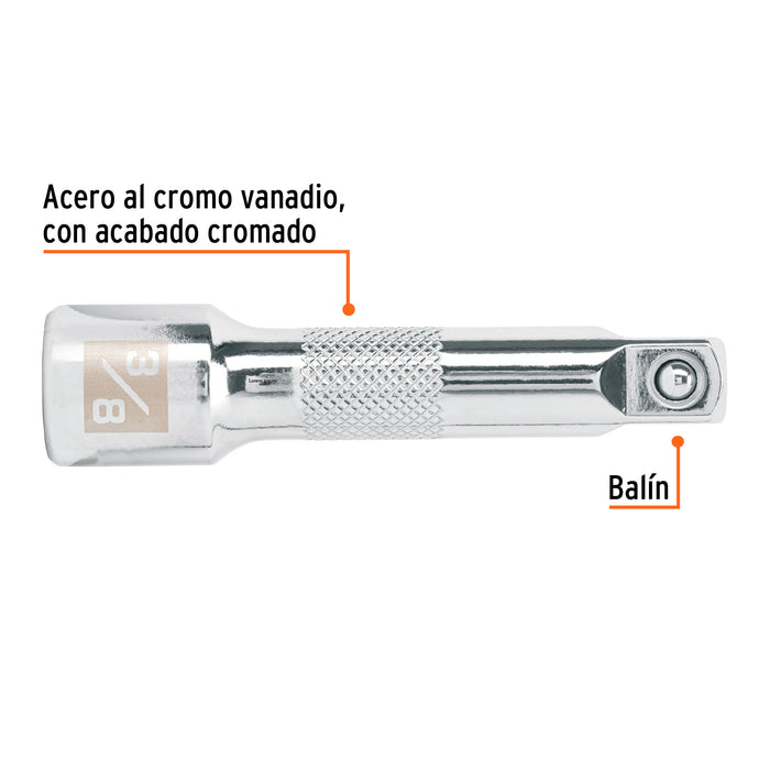 Extensión de 3' para matraca, cuadro 3/8', Truper 13663 E-5260