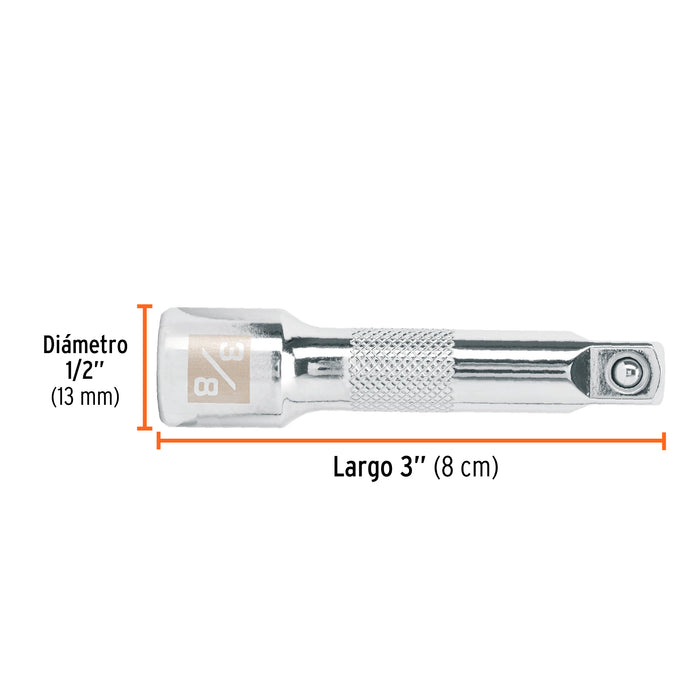 Extensión de 3' para matraca, cuadro 3/8', Truper 13663 E-5260
