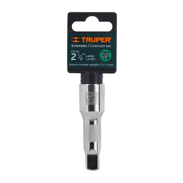 Extensión cuadro 1/2' para matraca, largo 2-1/2', Truper 13414 E-5460